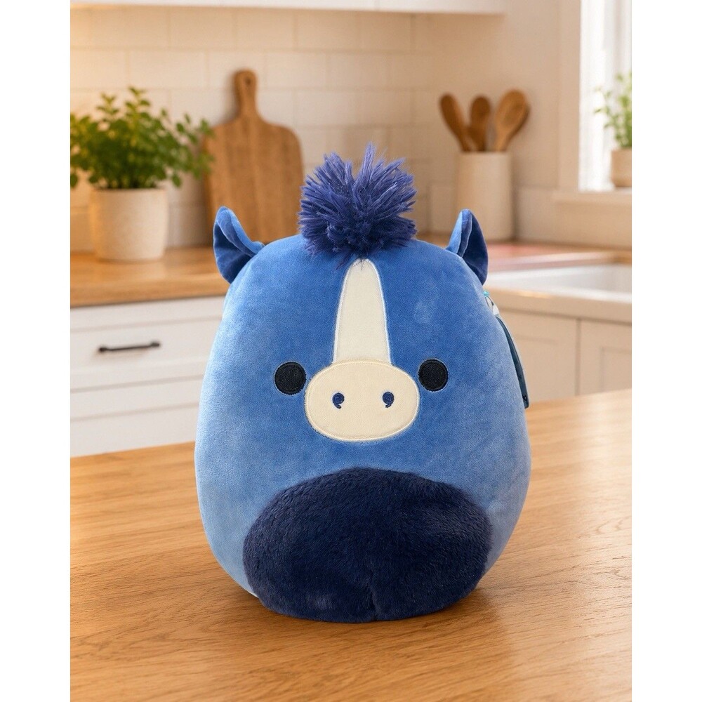 Squishmallows 13” Caden The Horse Pony Blue Plush Kellytoy "RARE" Silver Tag NWT